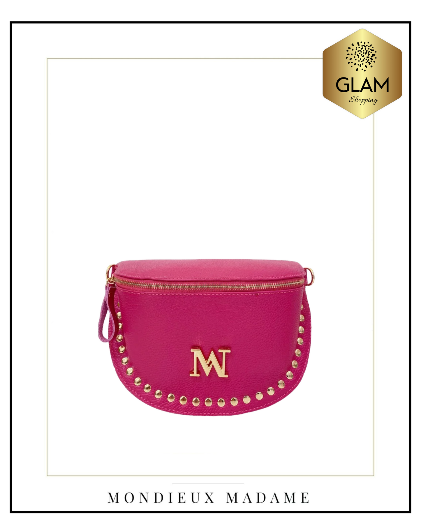 MM SAC VALENTINA STUDS FUSHIA