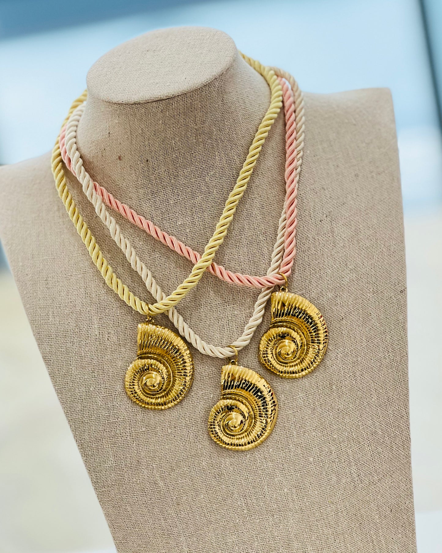 Collier Corde Coquillage