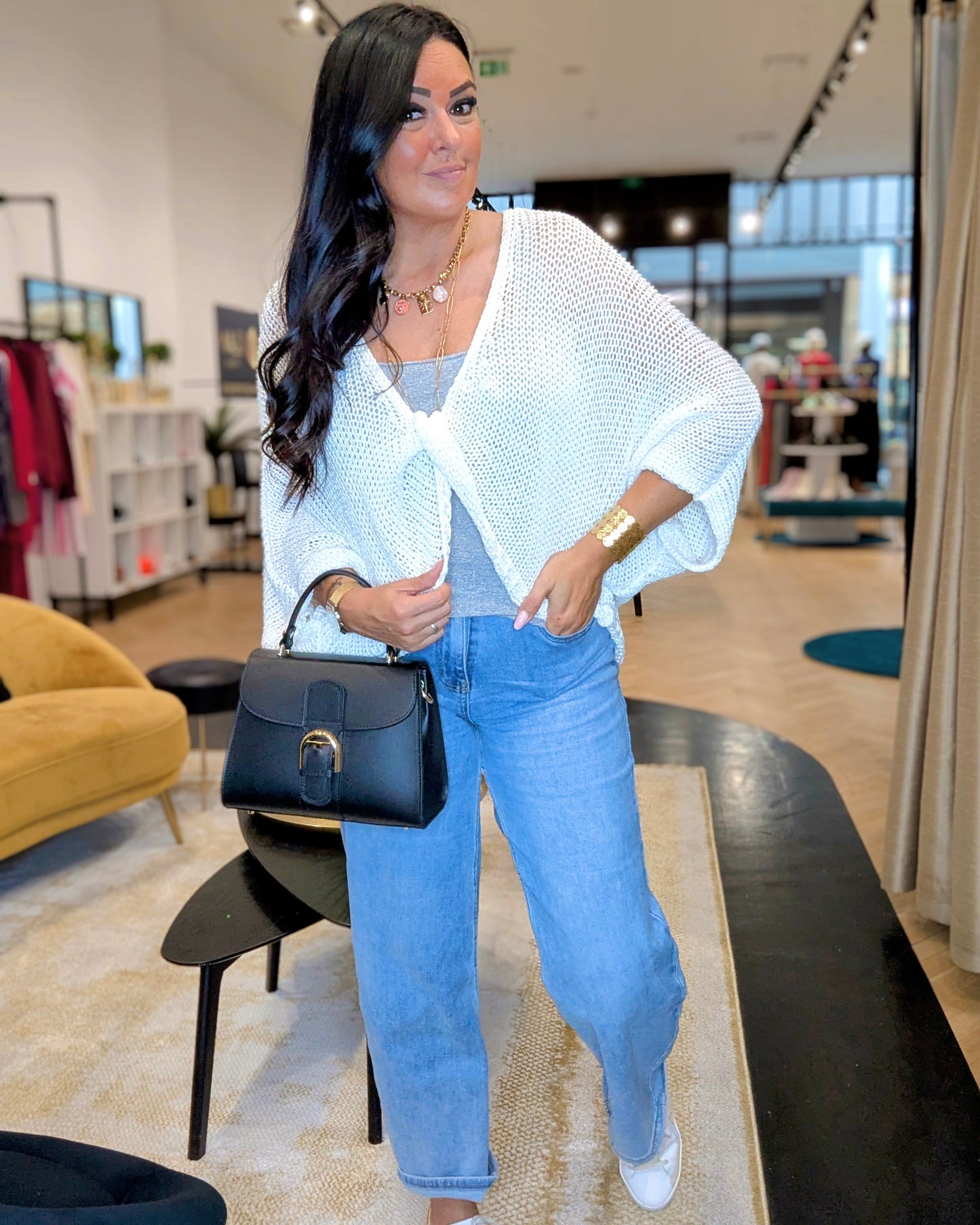 Gilet Cris Lurex Nacré