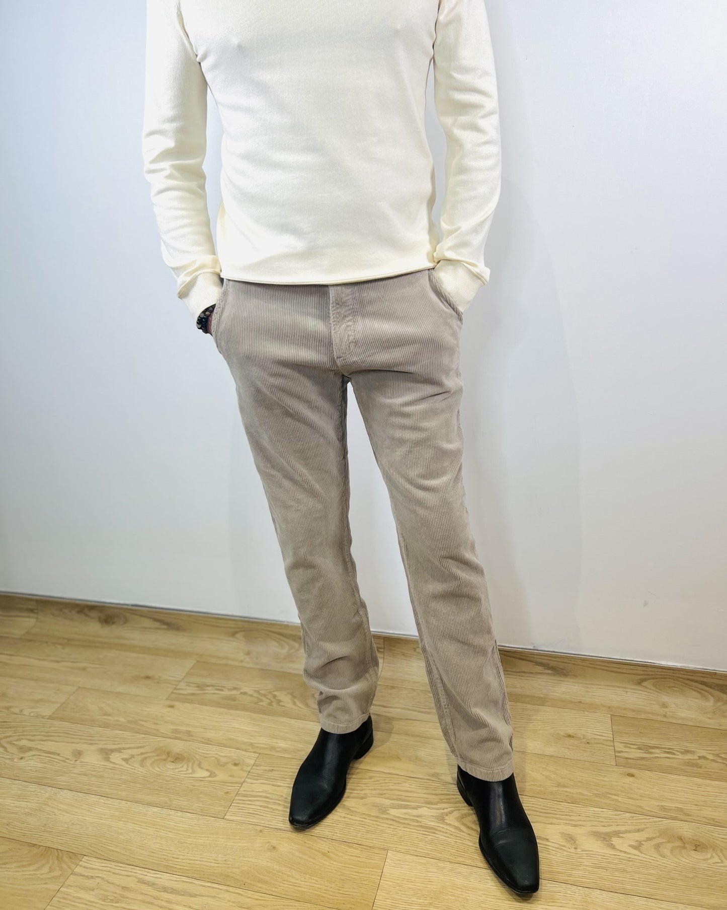 MEN Light Taupe Corduroy Pants