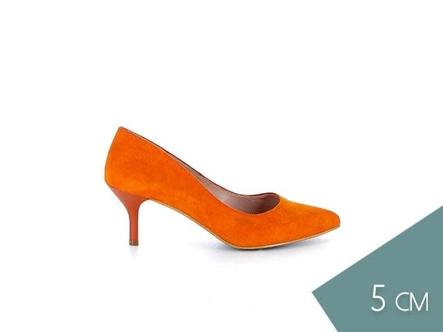 GIULIA ESCARPIN 5CM ANTE NARANJA