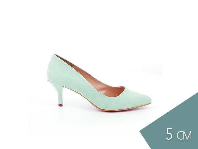 GIULIA ESCARPIN 5CM ANTE VERDE PASTEL
