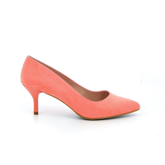 GIULIA PUMP 5CM SUEDE KORAAL