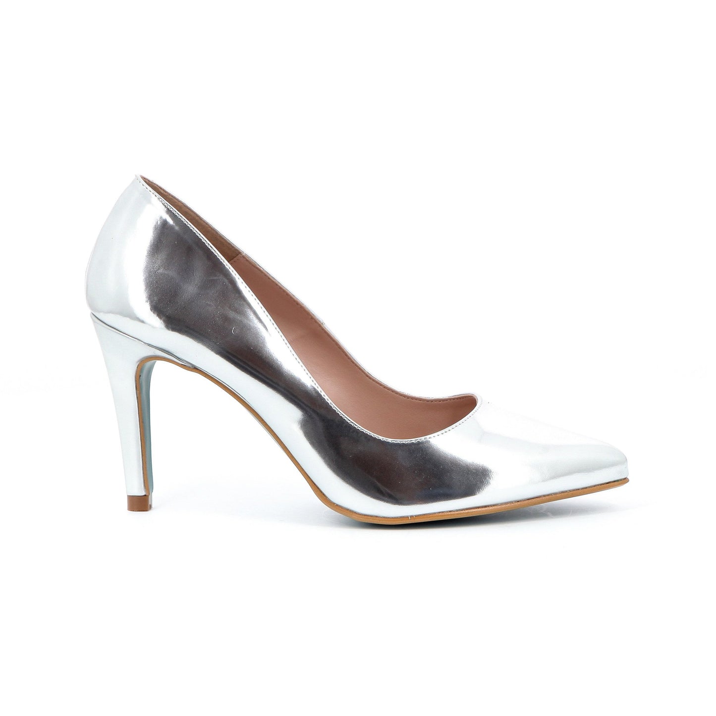 GIULIA PUMPS 8CM LAME ZILVER