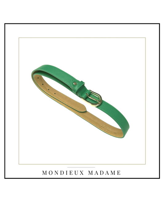 MM Ceinture Mila Cuir Vert Fonce