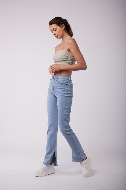 TOXIK JEANS FENTE BLEU CLAIR