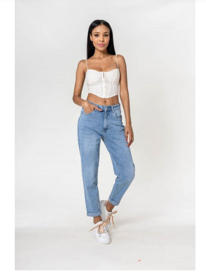 Nina Mom Jeans Blue