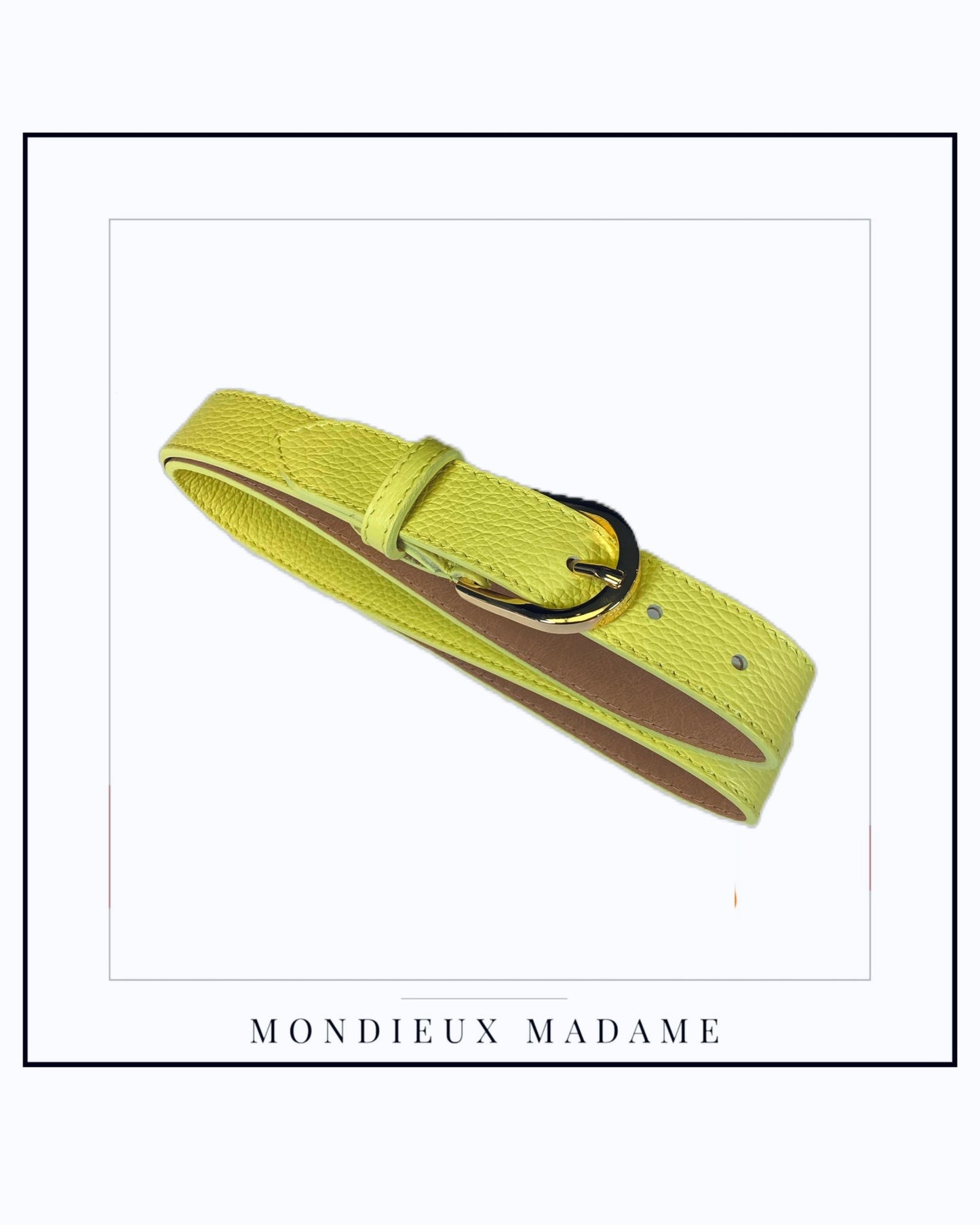 MM Ceinture Mila Jaune 90 Cuir