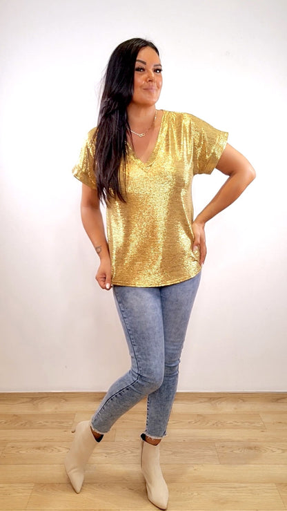 Blouse Glam Gold