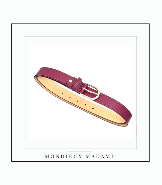 MM Ceinture Mila Cuir Prune