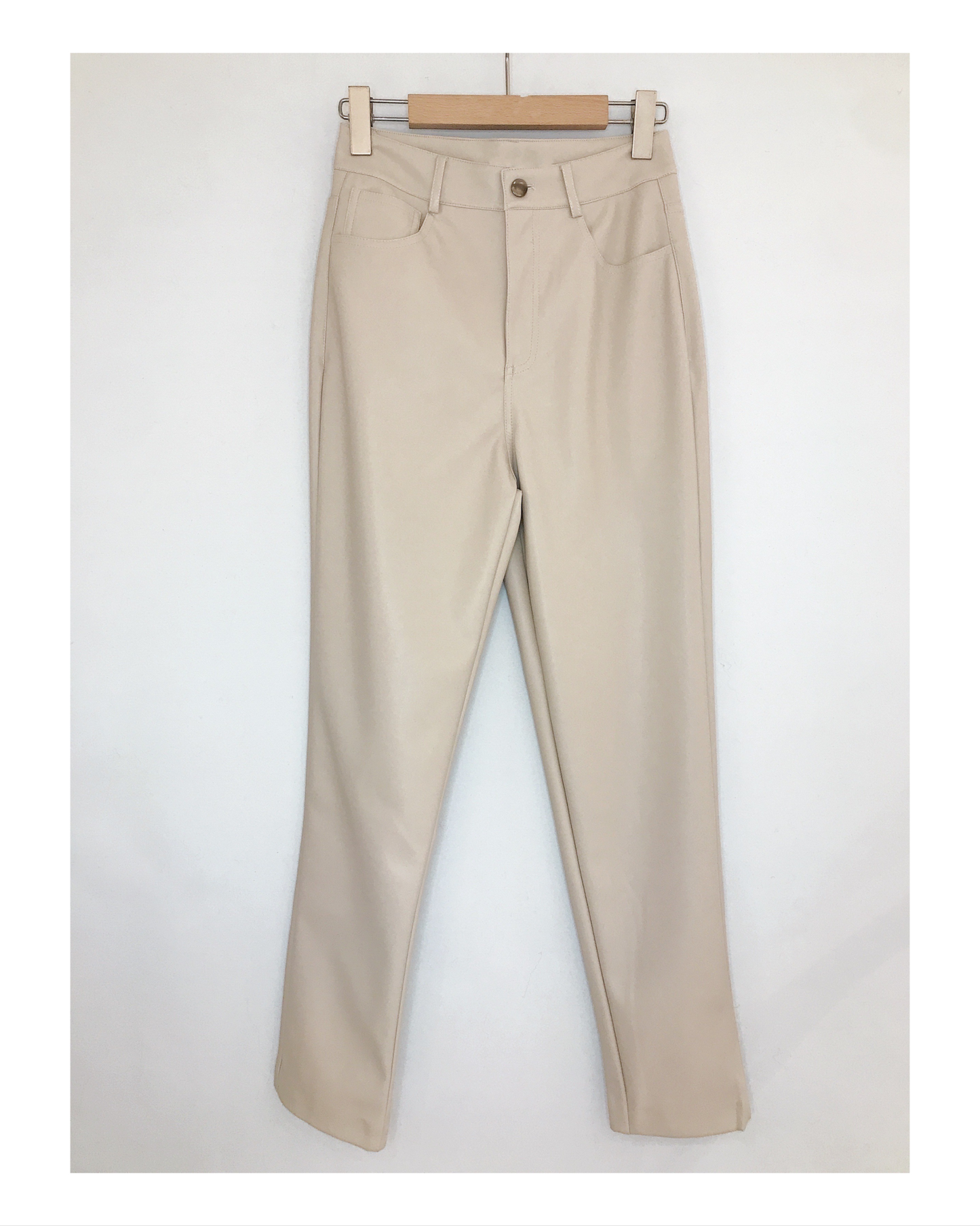 Pantalon Simili Beige