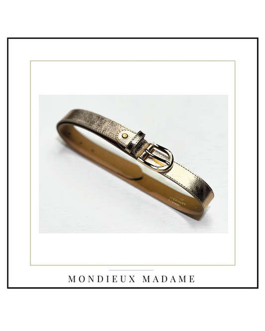 MM Ceinture Mila Cuir Gold Fonce