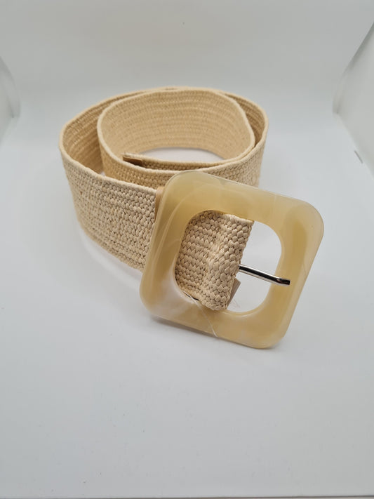 Ceinture beige elastique 90CM