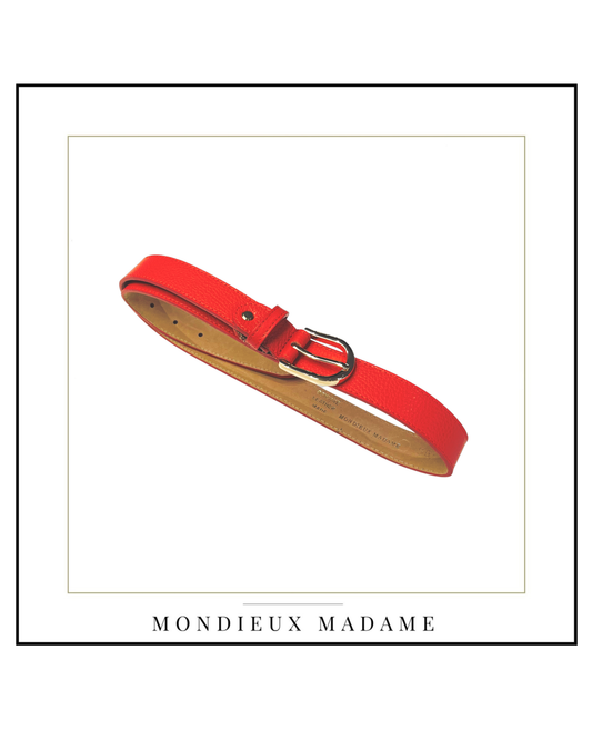 MM Ceinture Mila Cuir Corail