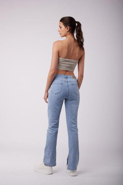 TOXIK JEANS FENTE BLEU CLAIR