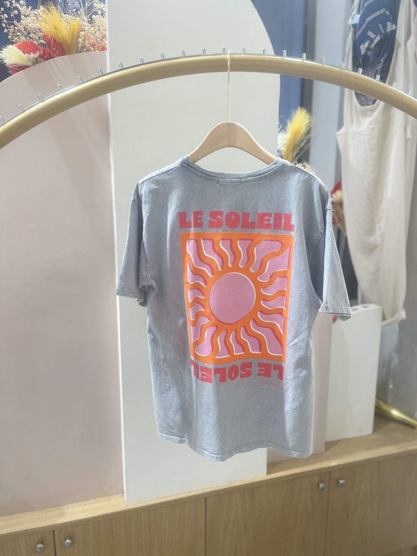 T-Shirt Soleil Gris TU