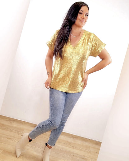 Blouse Glam Gold