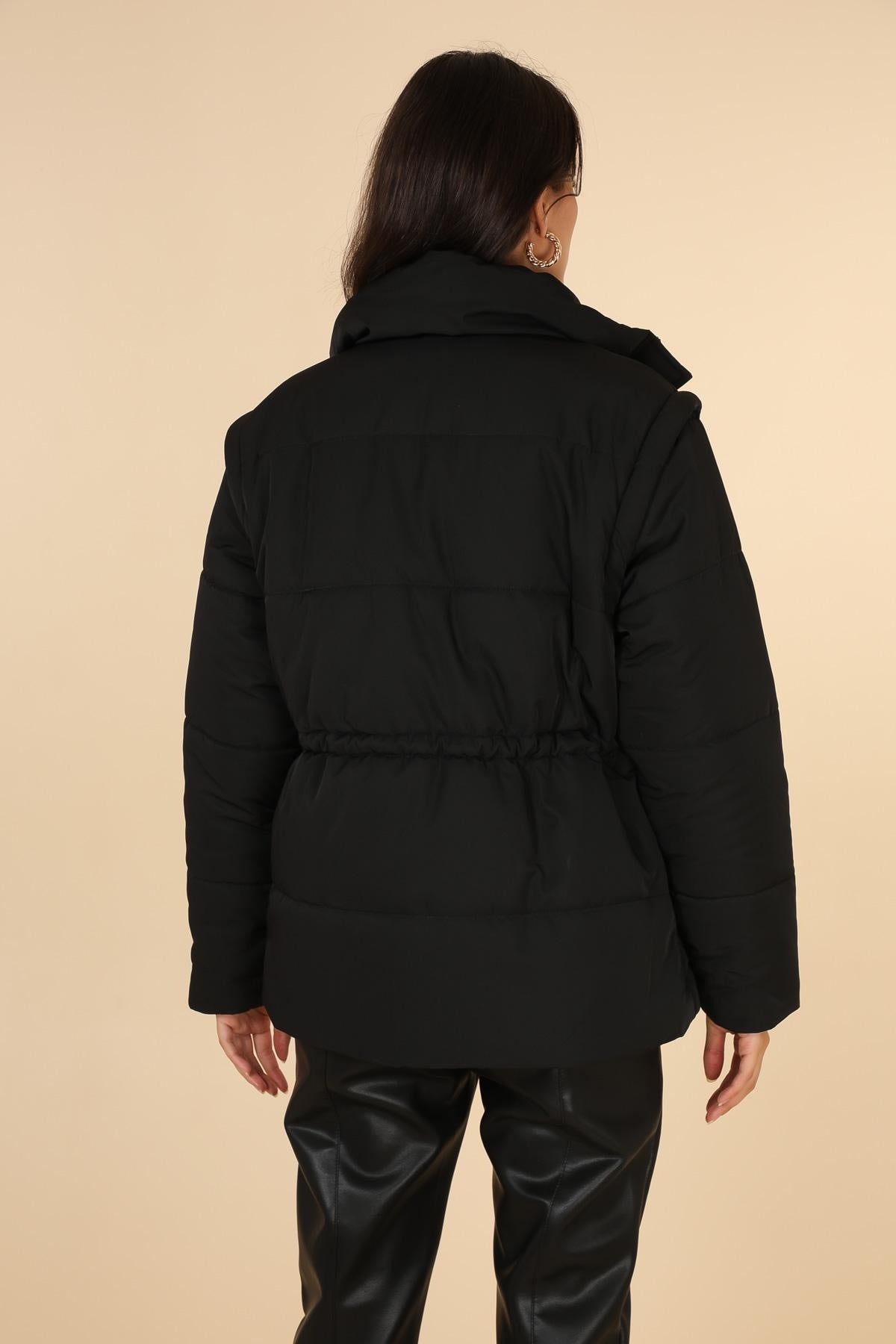 Girly Black Puffer Jacket