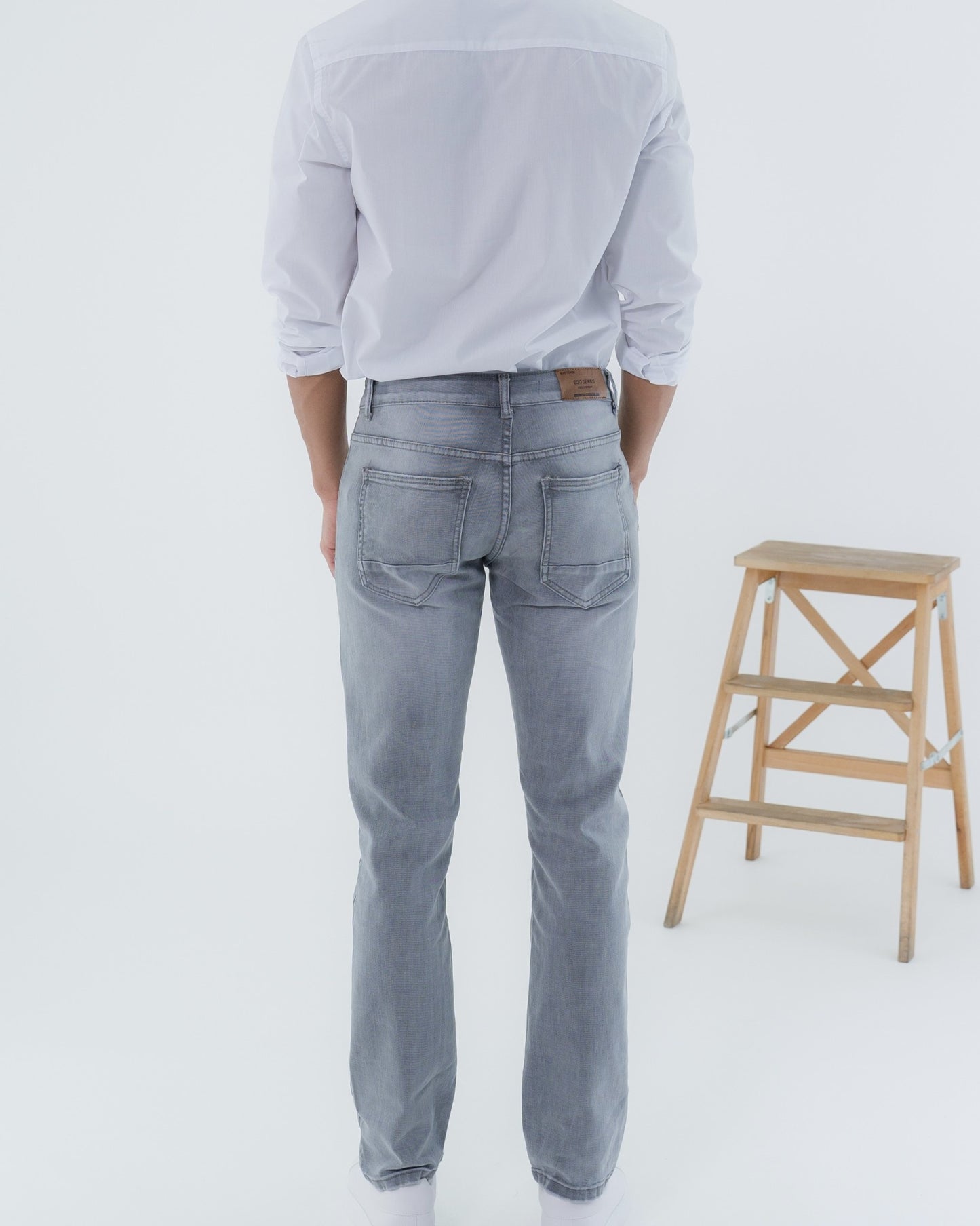 MEN Jeans Regular Gris Clair