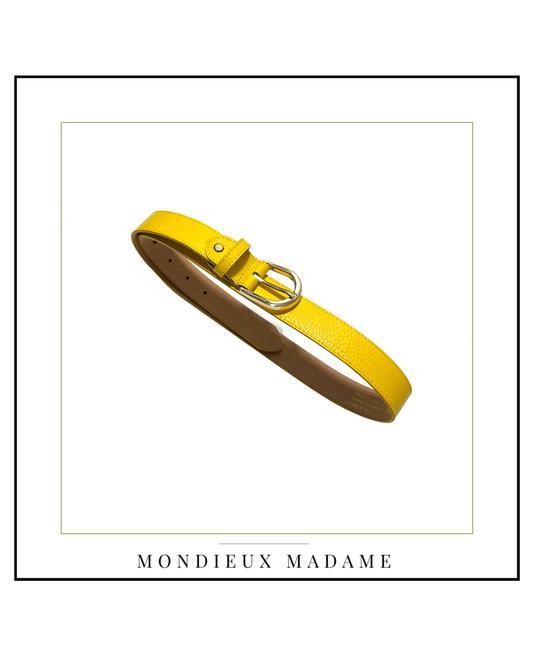 MM Ceinture Mila Cuir Jaune Canari