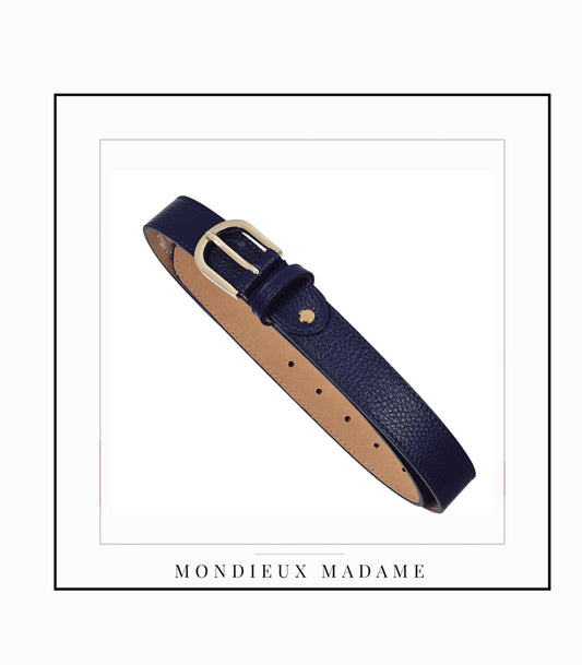 MM Ceinture Mila Cuir Marine