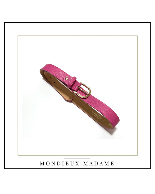 MM Ceinture Mila Cuir Fushia Clair