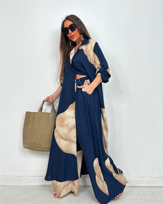 Ensemble Gina Marine/Beige