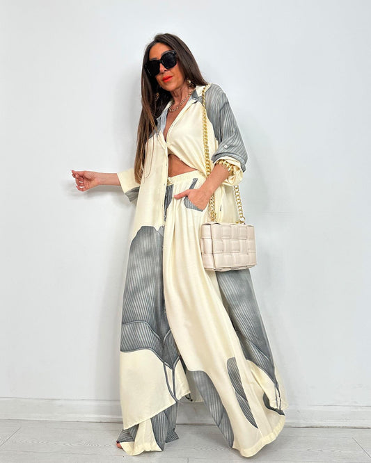Ensemble Gina Ecru/Gris