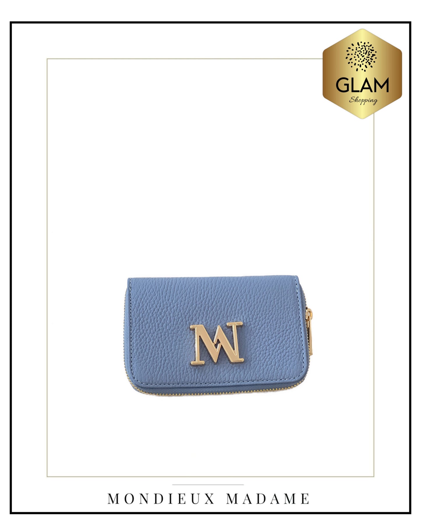 MM PORTEFEUILLE MIDI BLEU CIEL STOCK