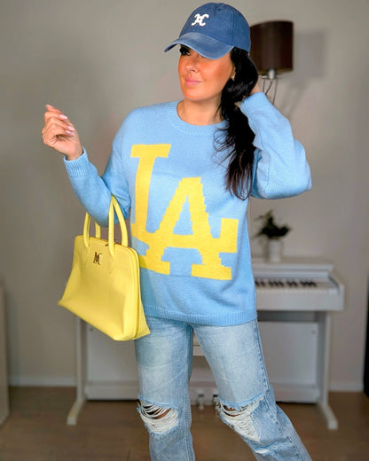 Pull Leona Bleu/Jaune