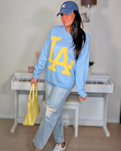 Pull Leona Bleu/Jaune