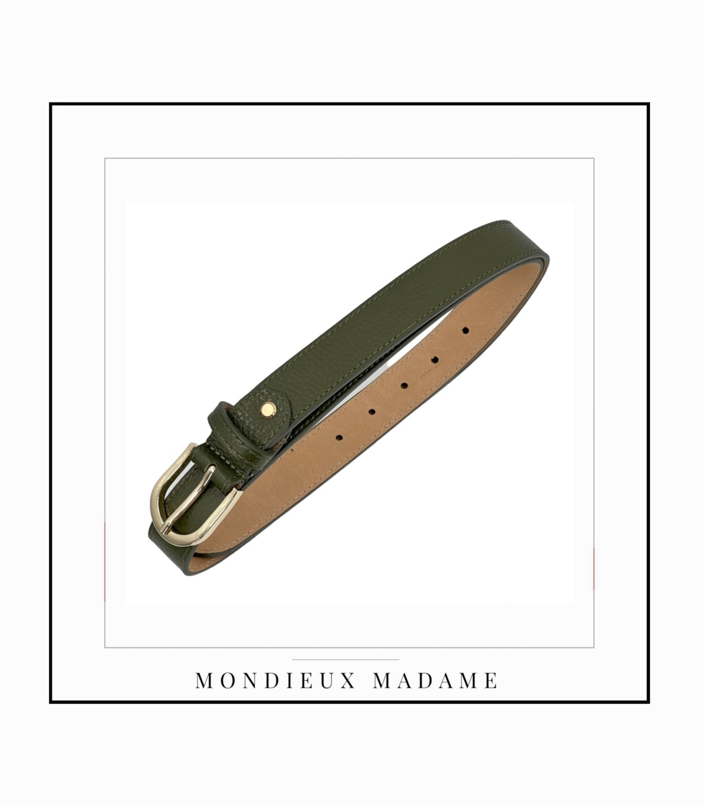 MM Ceinture Mila Cuir Kaki