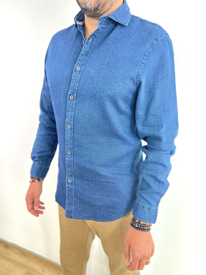 MEN Chemise Mika Bleu Jeans