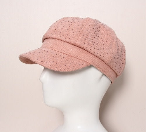 Casquette Strass Rose