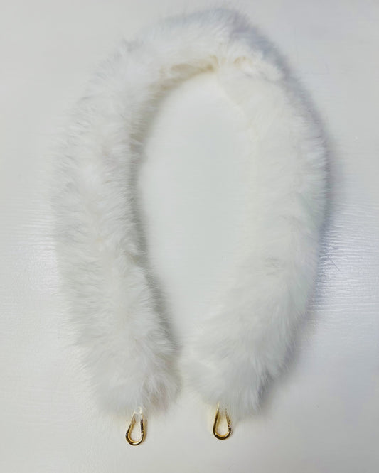 Bandouliere Courte Plumes Blanc