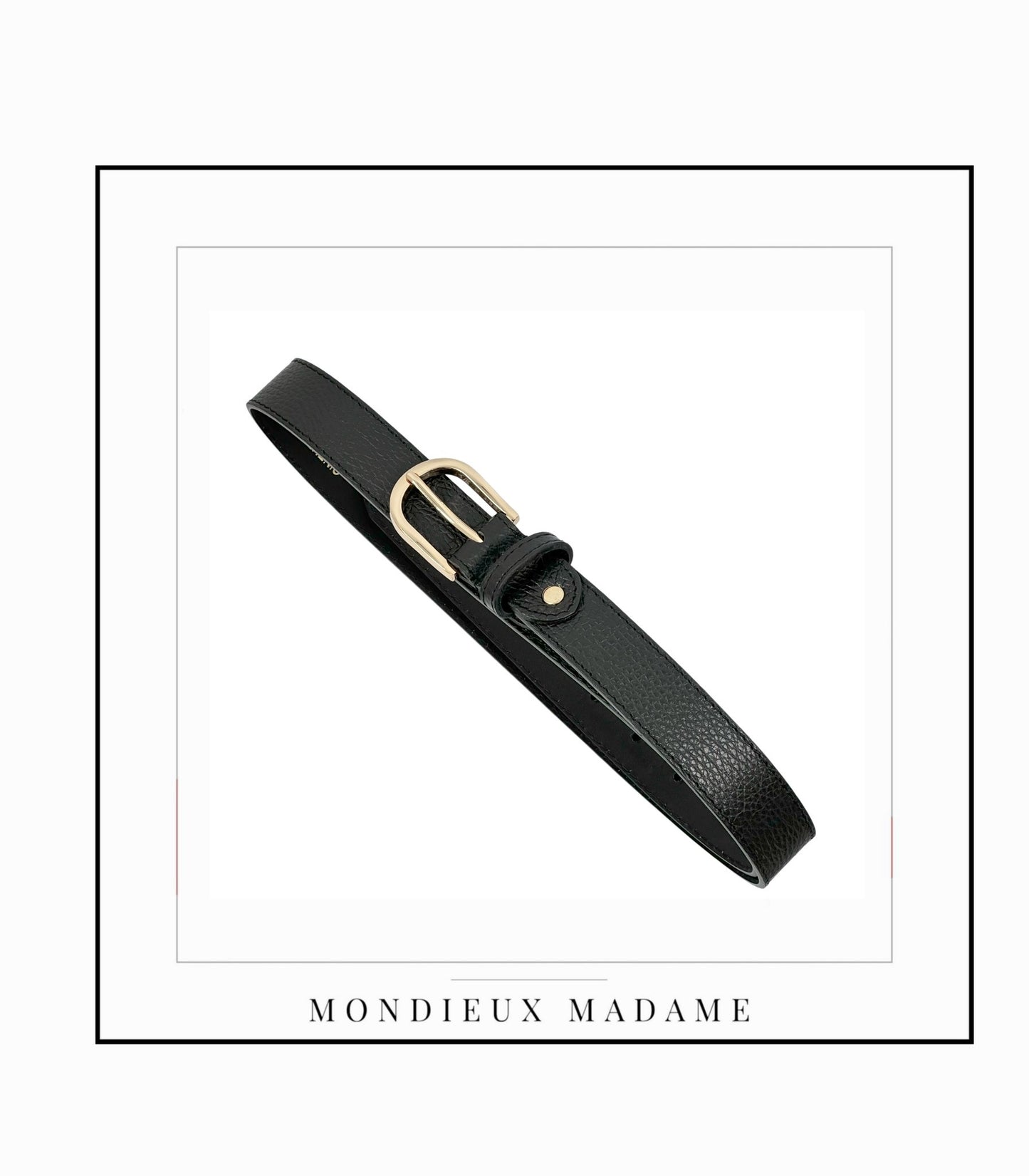 MM Ceinture Mila Cuir Noir