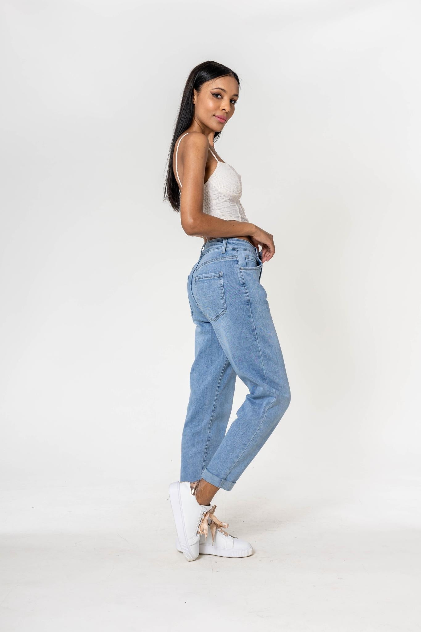 Nina Mom Jeans Blue