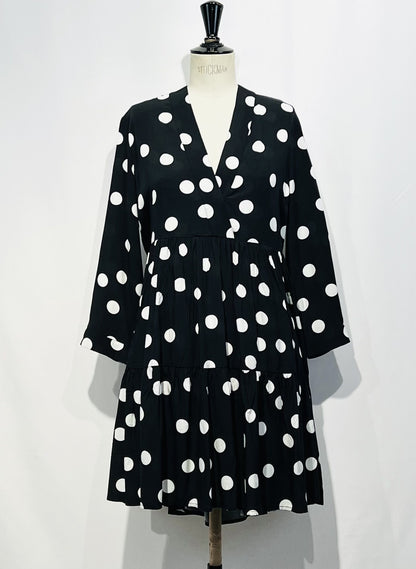 GOA LADY BLACK POLKA DOT DRESS