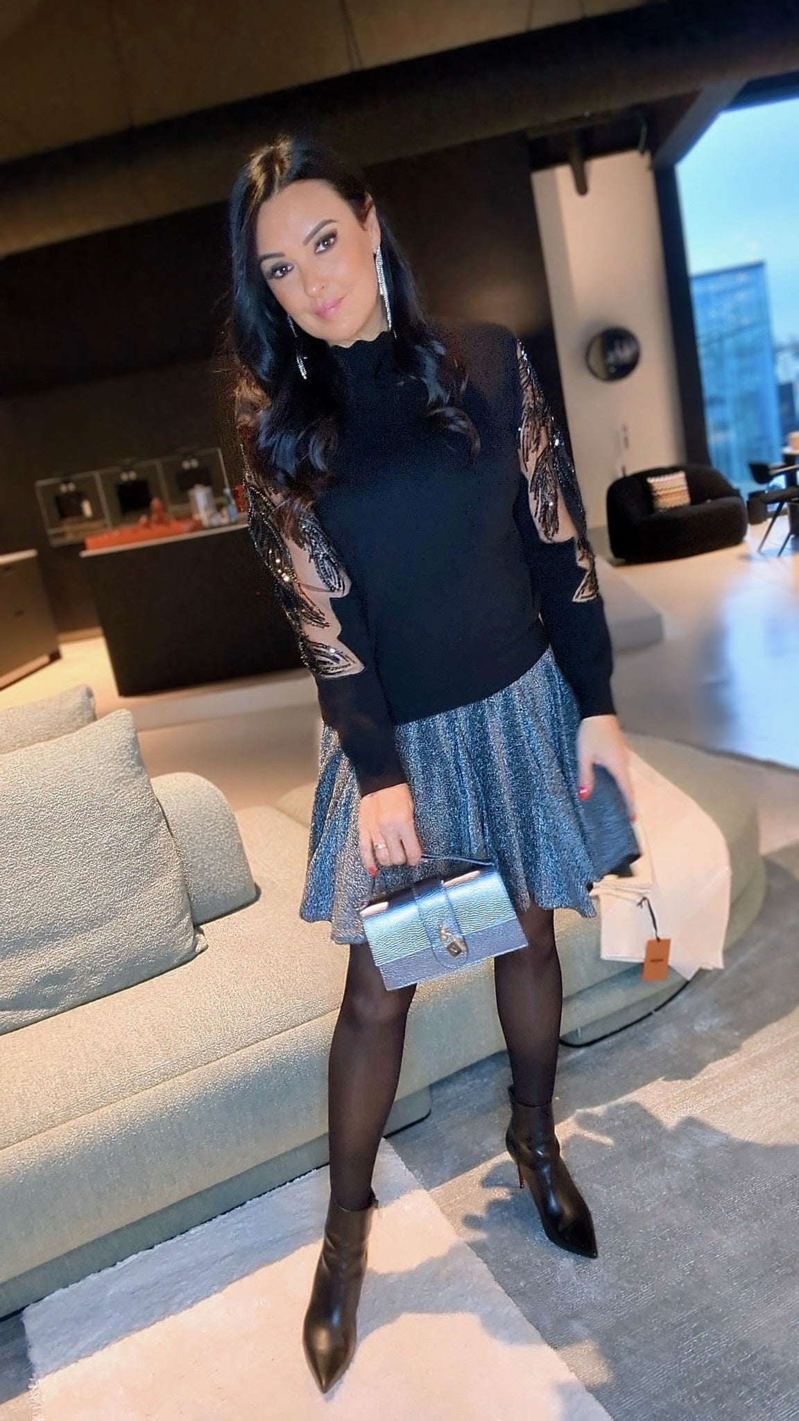 Lurex Gray Skirt TU