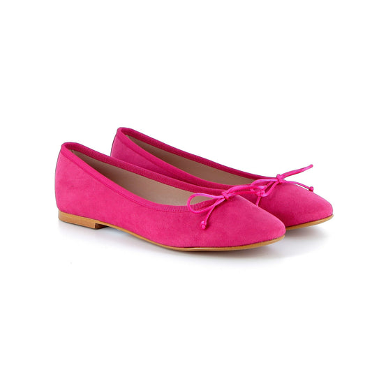 GIULIA BALLERINA SUEDE STRAWBERRY