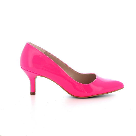 GIULIA ESCARPIN 5CM CHAROL FLUOR FUXIA