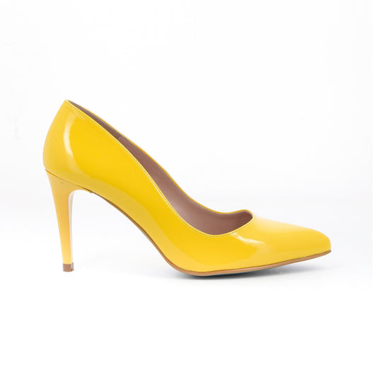 GIULIA PUMPS 8CM PATENT SUNFLOWER