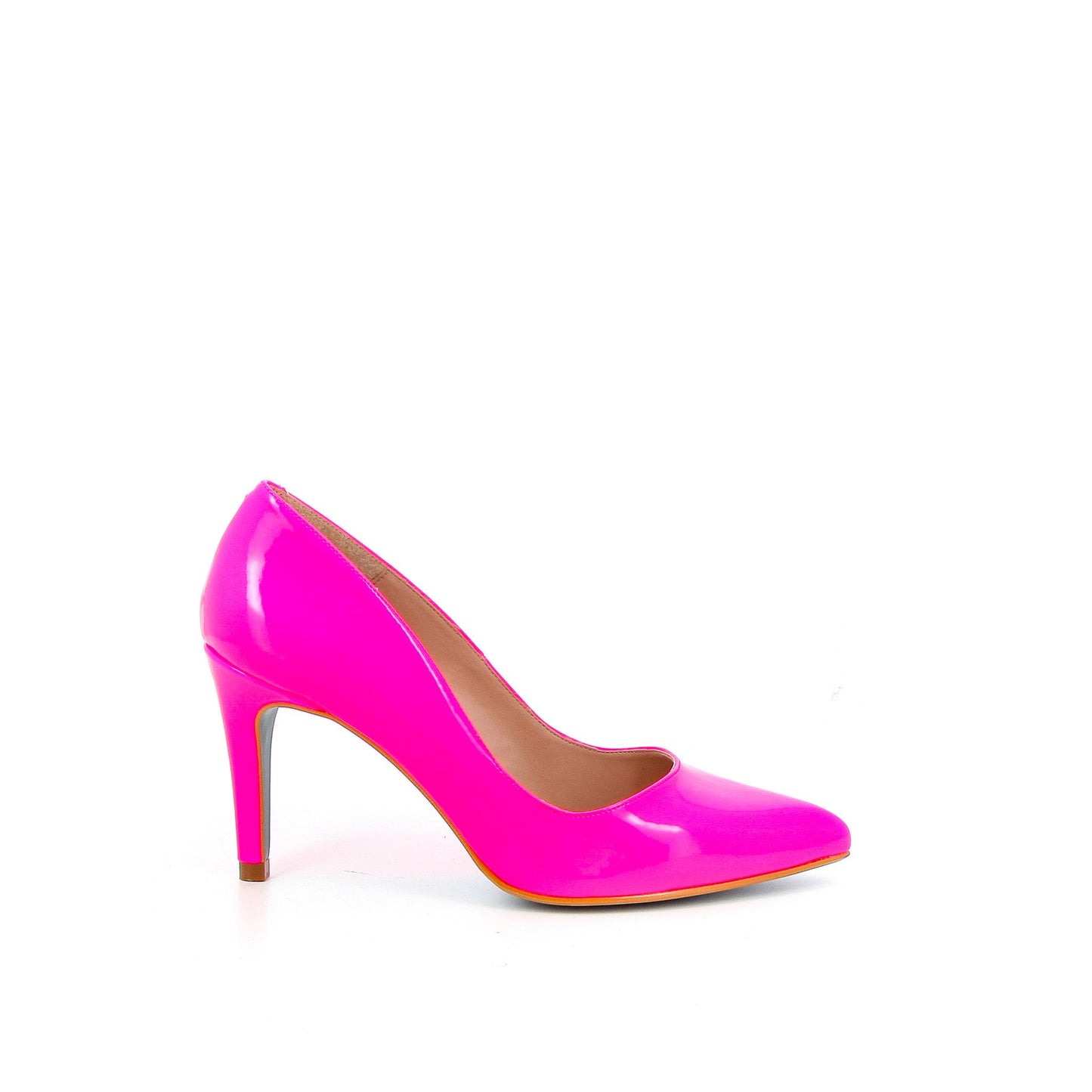 GIULIA ESCARPIN 8CM CHAROL FLUOR FUXIA