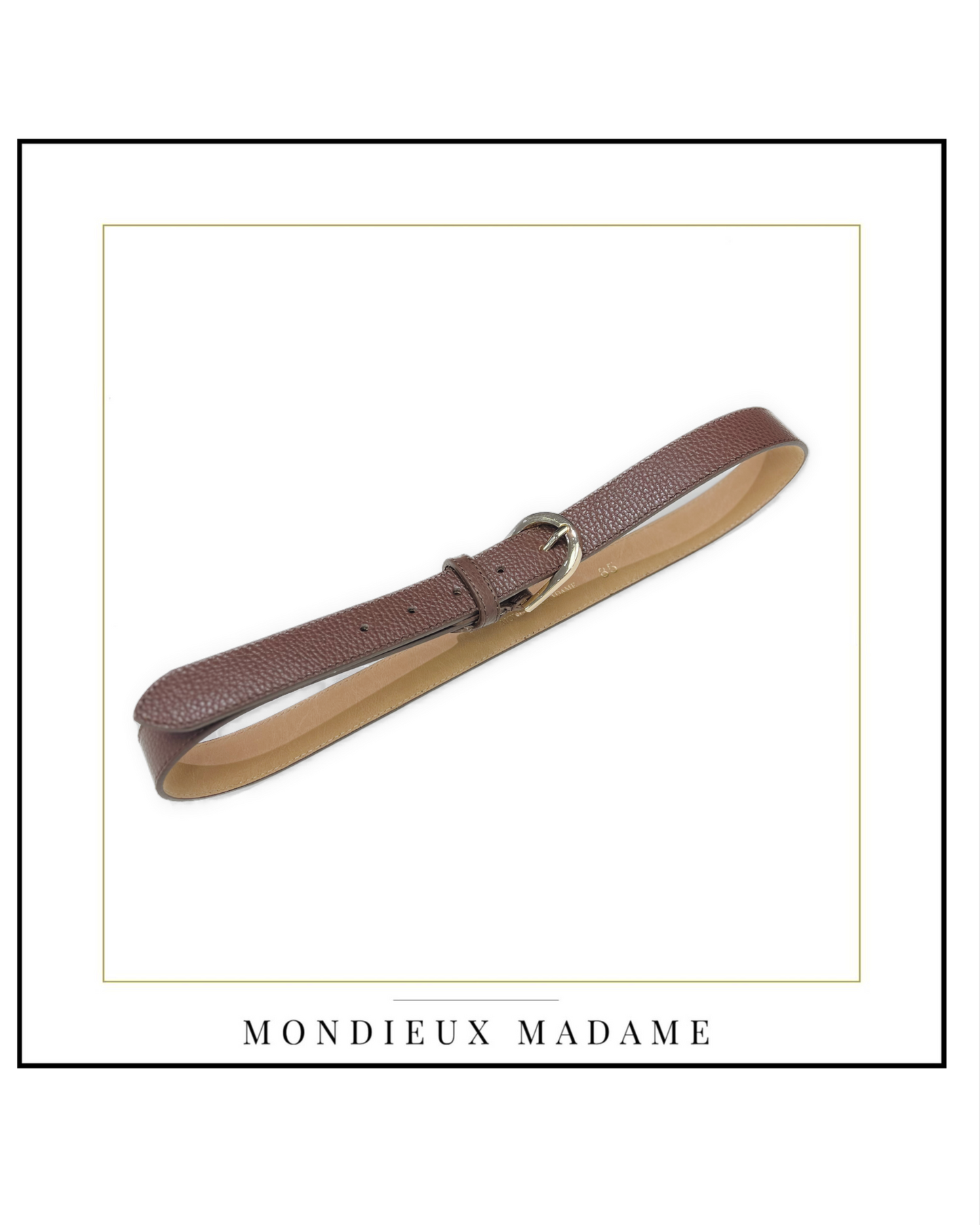 MM Mila Belt Leather Chocolate