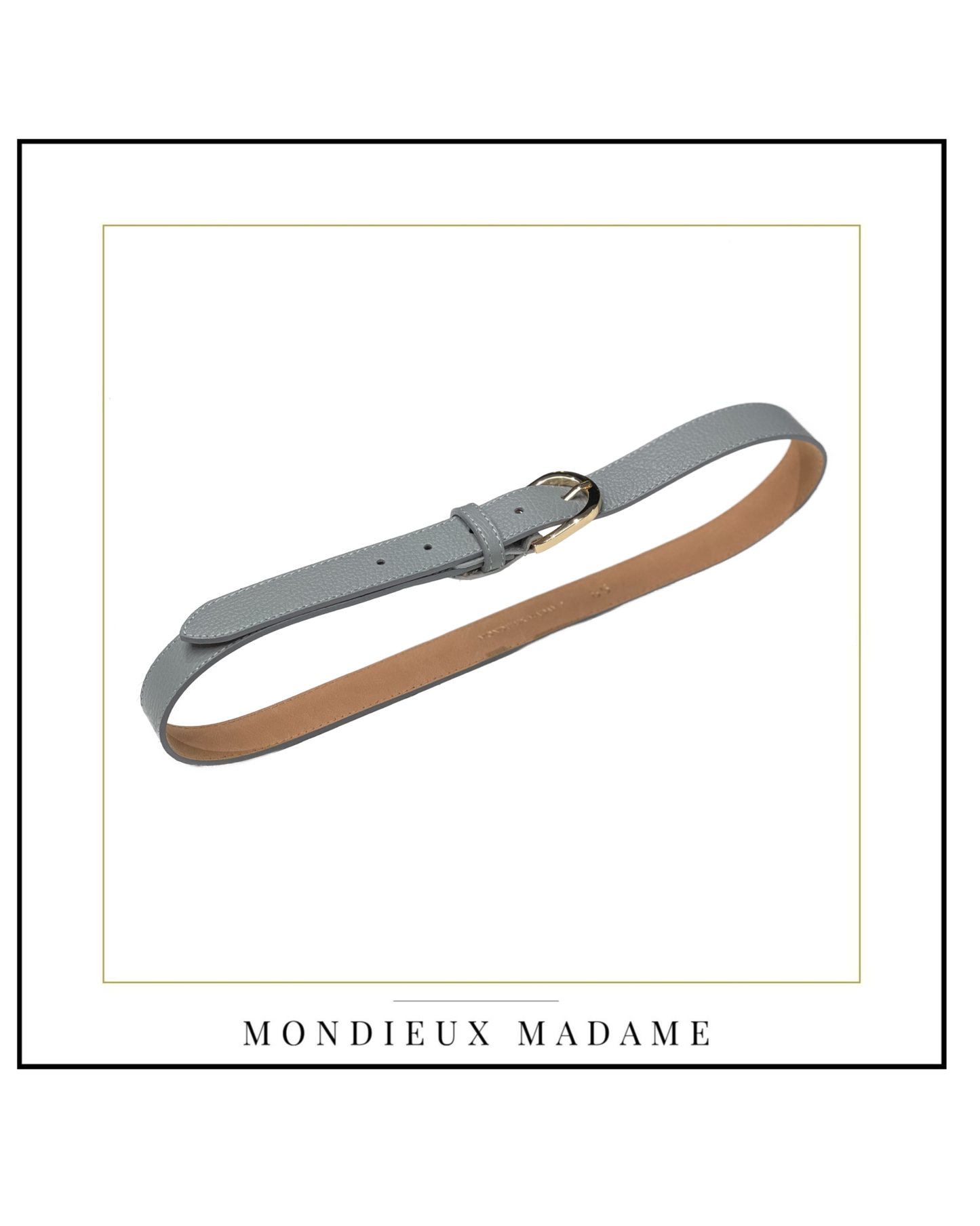 MM Ceinture Mila Cuir Gris