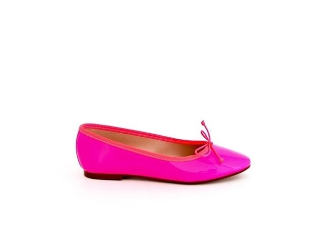 GIULIA BALLERINA PATENT FLUOR FUCHSIA