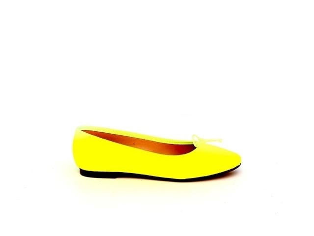 GIULIA BALLERINA PATENT FLUOR YELLOW