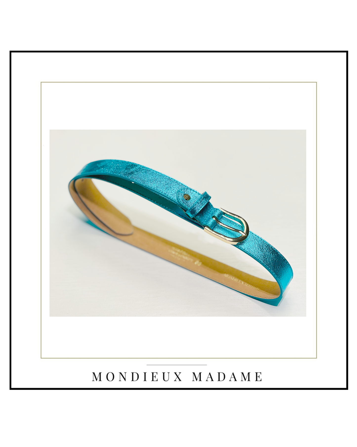 MM Riem Mila Leer Metaal Turquoise