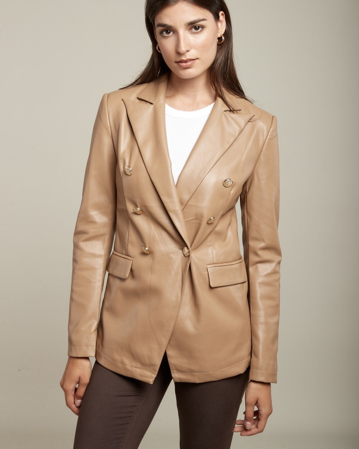 TOXIK BLAZER SIMILI CARAMEL