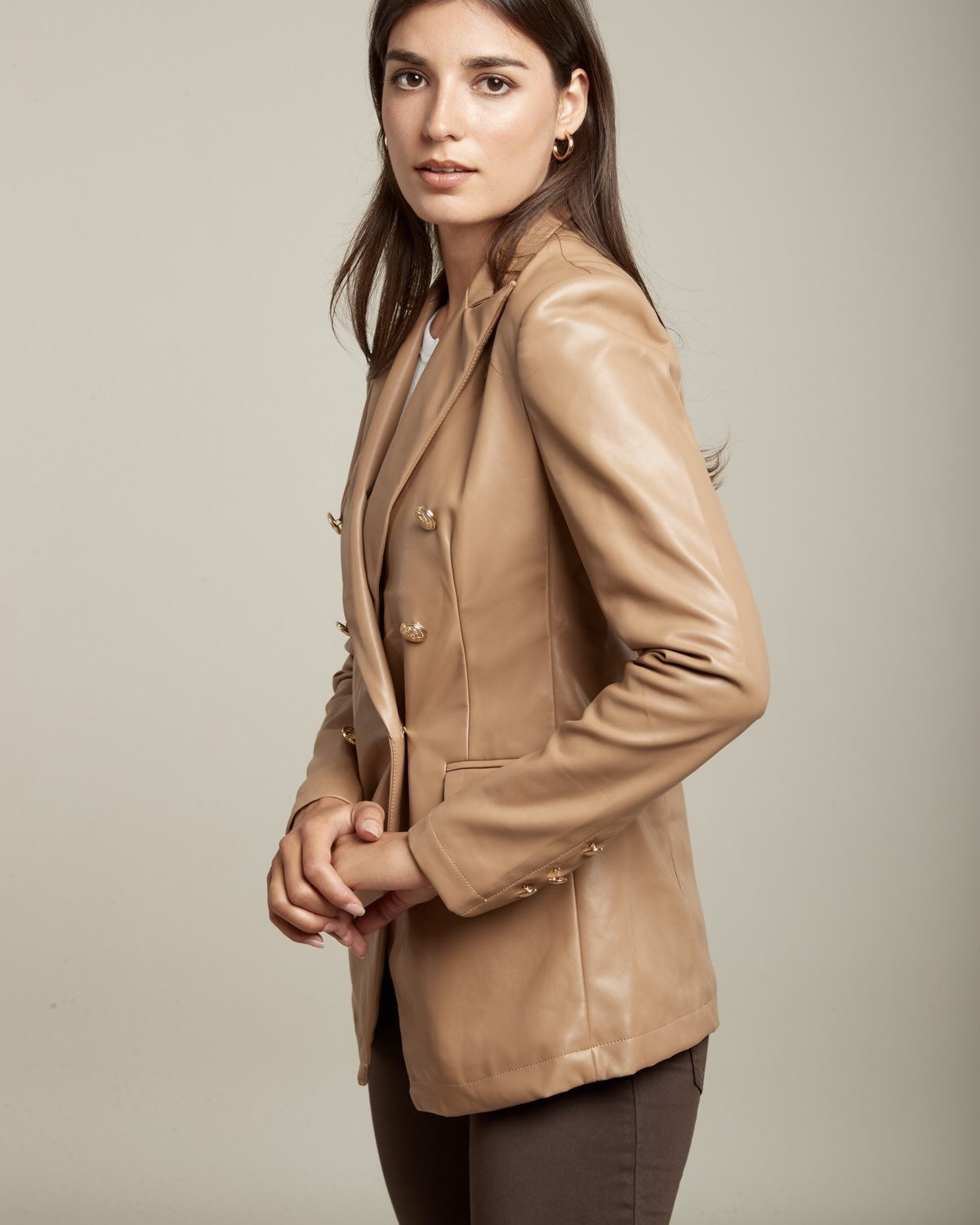 TOXIK BLAZER SIMILI CARAMEL